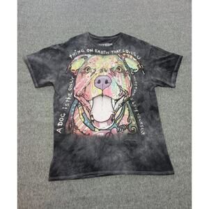 3D Tees Dog Loves You Tie Dye Short Sleeve Y2K Shirt Men's Size 42-44 Large